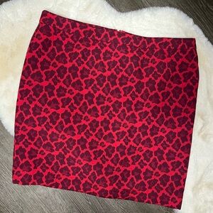 Talbots‎ Red Animal Print Skirt